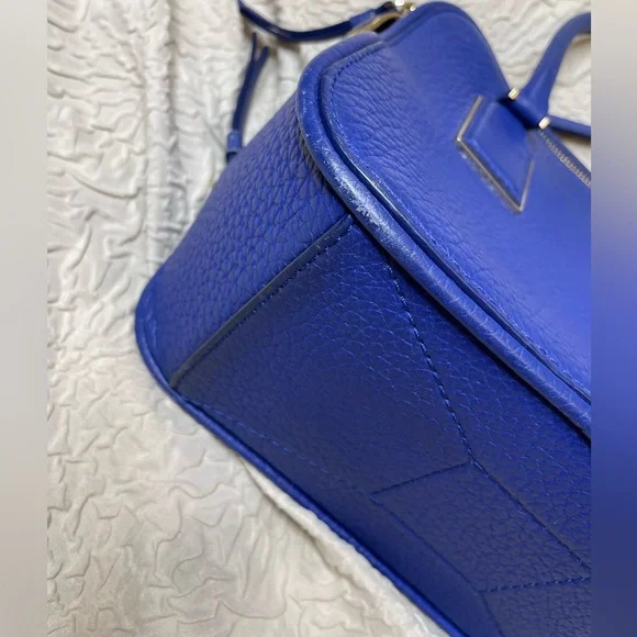 Kate Spade Cecil Court Cobalt Blue Pebble Leather Satchel - Picture 7 of 13